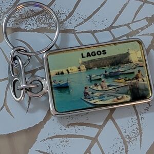 Vintage Lagos Portugal Keychain 90s Fishing Boats, Old World Charm